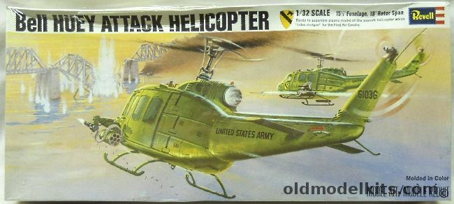 Revell 1/32 Bell UH-1 Huey Attack Helicopter, H259 plastic model kit